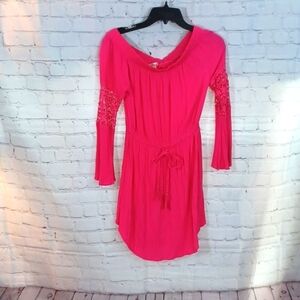 Blust  Womans S‎ Pink Cotton Summer Dress /CoverUp